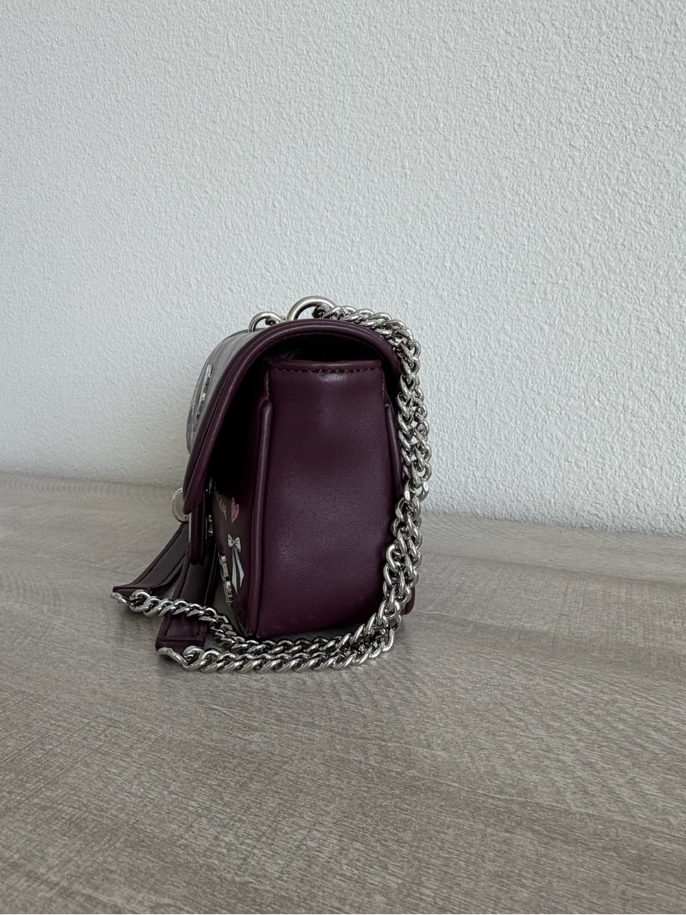 Karl Lagerfeld Paris Karl Choupette Burgundy Shoulder Crossbody Bag NWT - Picture 10 of 12